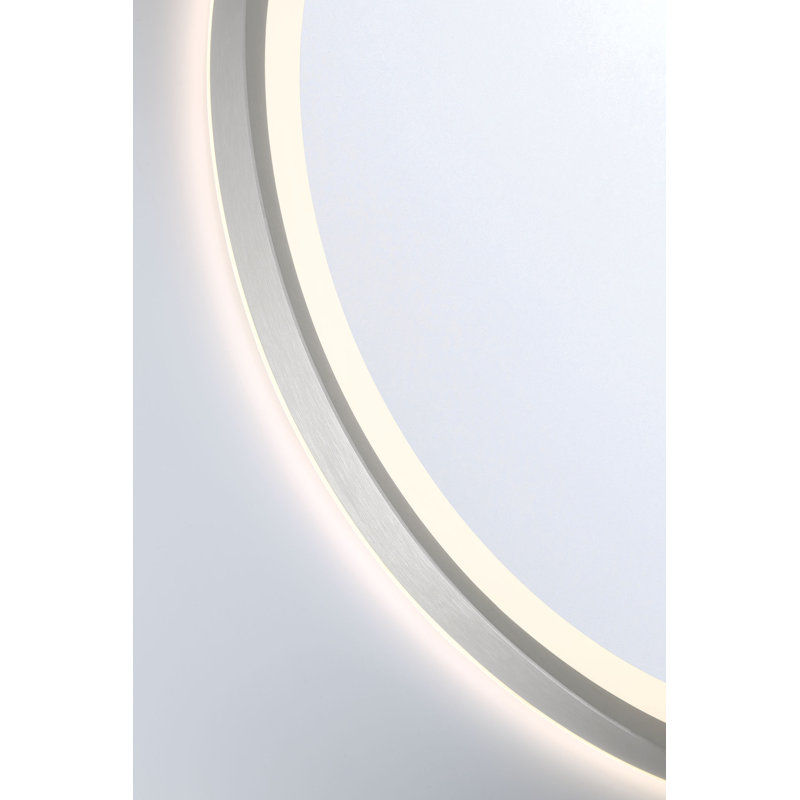 Artell Square Mirror - 42" x 42", Brushed Silver, Argent argent, 32 po x 32 po