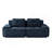 82" Modern L-Shaped Modular Sectional Sofa For Living Room, Corduroy Fabric, 2-Seater Couch With Deep Seat , Pearl-Like Piping, Tufted Design, No Assembly, Anti-Slip Design​, Blue-1599474832