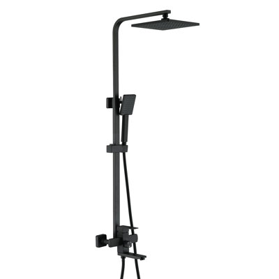 Système de douche de baignoire avec douche à main et ensemble de robinets de douche en acier inoxydable avec barre coulissante