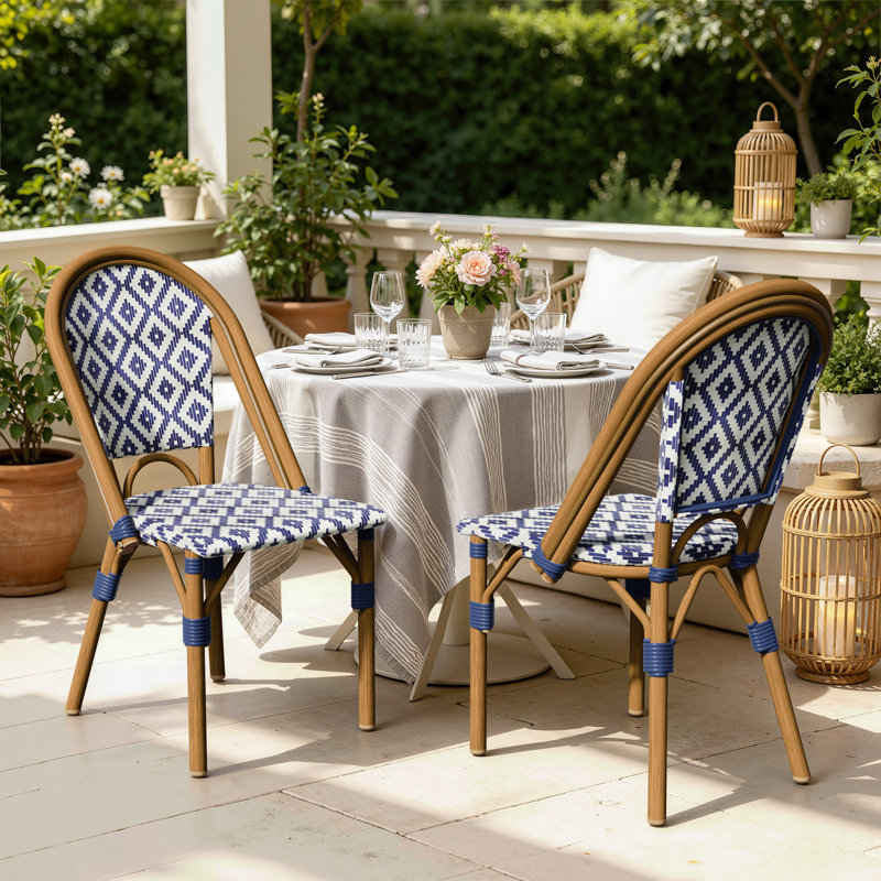 Chaise d'appoint Kasie, Bleu/brun