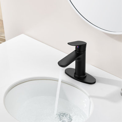 Matte Black Bathroom Sink Tap - 1 Hole Deck Mount, Scratch, Corrosion Resistance, Water Saving Feature Faucet Proof, Efficient With Aerator