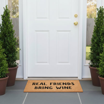 Paillasson Real Friends Apping Wine, 17 po x 29 po