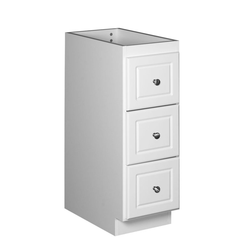 Armoire l 12" x h 34,5" Lysette, Blanc satiné
