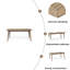 Table de salle à manger d'extérieur extensible en bois d'acacia