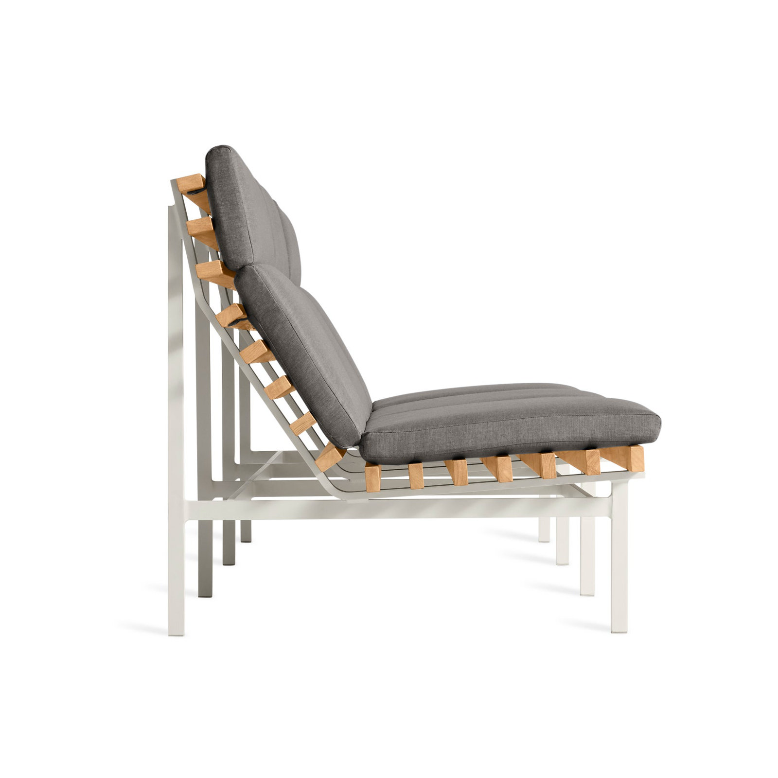 Perch 88'' Wide Powder Coated Aluminum Patio Sofa with Cushions, Toohey Charcoal, White