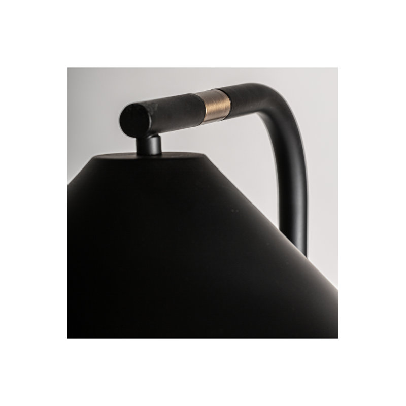 Lampe de table conique noire