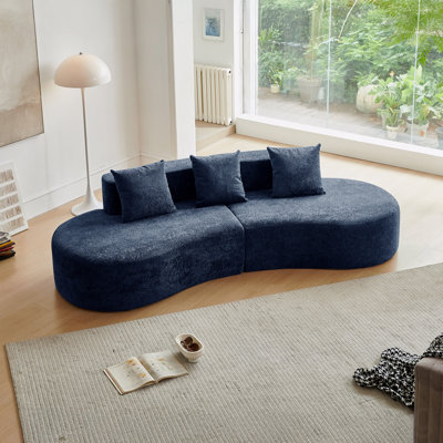 Modern Curved Sectional Sofa, 5-Seaterer Sofa, Comfortable And Stylish