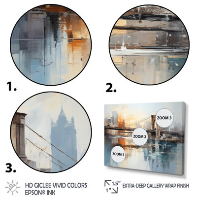Ensemble de 3 toiles paysage paysage