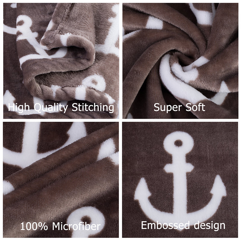 Starks Knitted Throw Blanket, Coffee