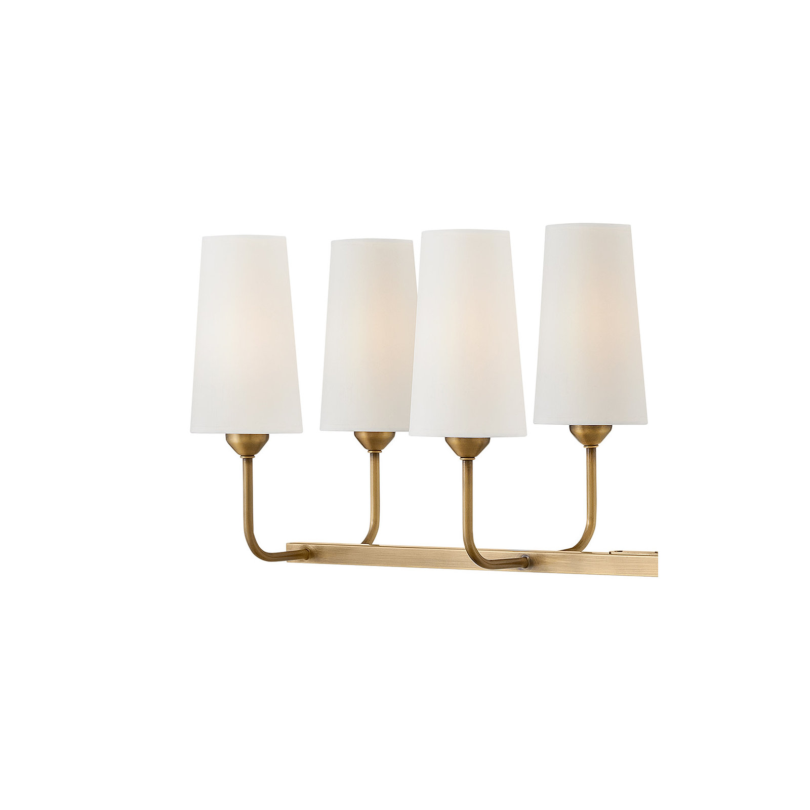 10 - Light Dimmable Chandelier, Heritage Brass