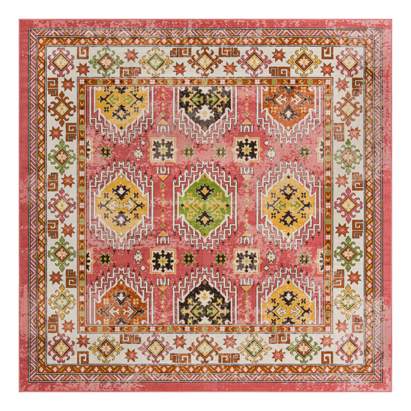Tapis rose Devers, Carré 9 pi 10 po