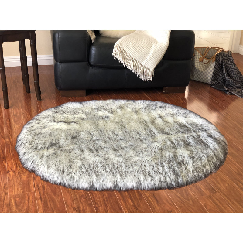 Tapis gris Wiedman, Ovale 4 pi x 6 pi