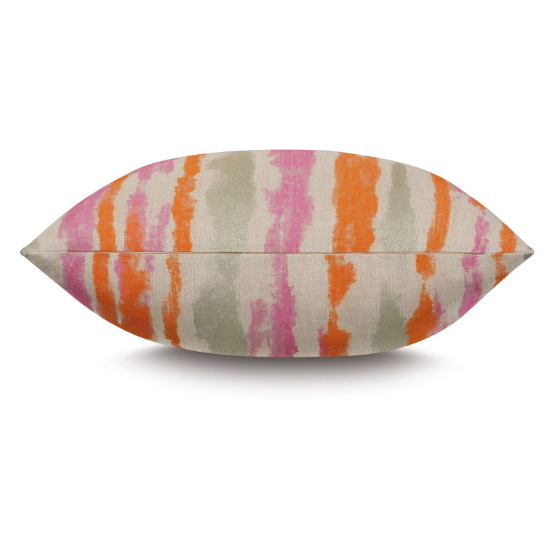 Abstract Linen Reversible Throw Pillow