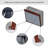 23 Inch Electric Fireplace Insert, Ultra Thin Heater With Crystal  & Realistic Flame, Remote Control With Timer, Overheating Protection