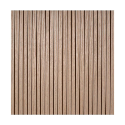 Outwater 4Ft Wide X 8Ft High X 5/32In Thick Unfinished Red Oak Veneer Decorative Wall Tambour Panel With 1/2In 30-Degree Groove Slats – Flexible