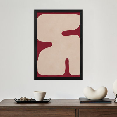 Red Geometric Shapes V - Wall Art Print - Gallery Poster