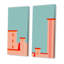 «Vintage Geometric Cityscapes I», ensemble de 2 reproductions-358770440-358770442