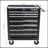 7 DRAWERS MULTIFUNCTIONAL TOOL CART WITH WHEELS-BLACK-1986955158