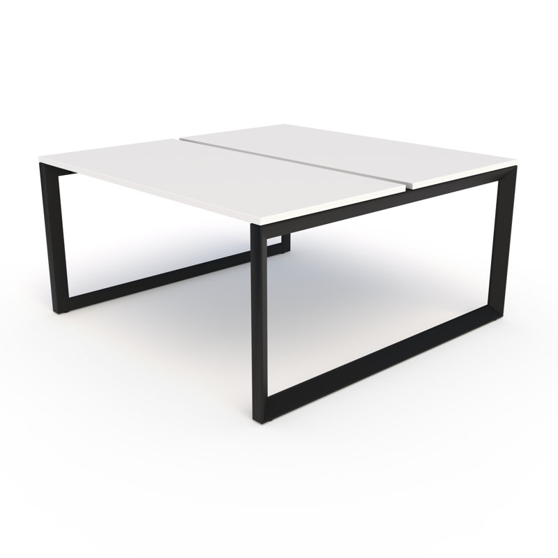 Pivit Benching Workstation, 30" H x 48" W x 48" D, White/Black