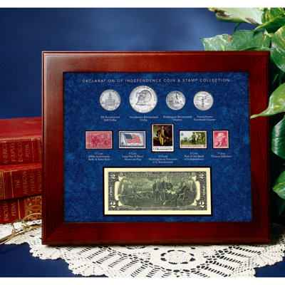 Collection de pièces de monnaie et de estampille Roughton Declaration of Independence
