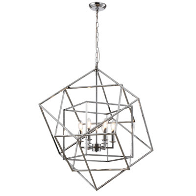 6 - Light Geometric Chandelier