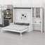 Lit escamotable multifonctionnel avec canapé, bureau et armoire de rangement, conception pliable peu encombrante