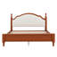 Lit plateforme en bois avec tête de lit tapissier, structure en bois de pin robuste-1731902591-1731902590
