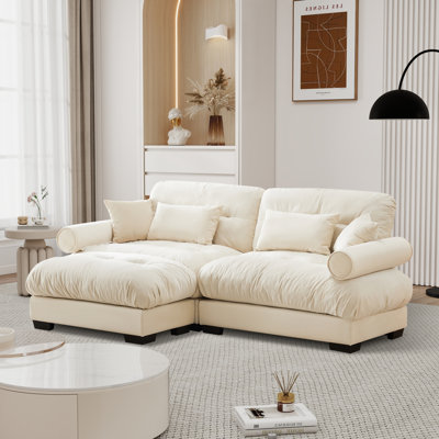Canapé surdimensionné rembourré avec repose-pieds