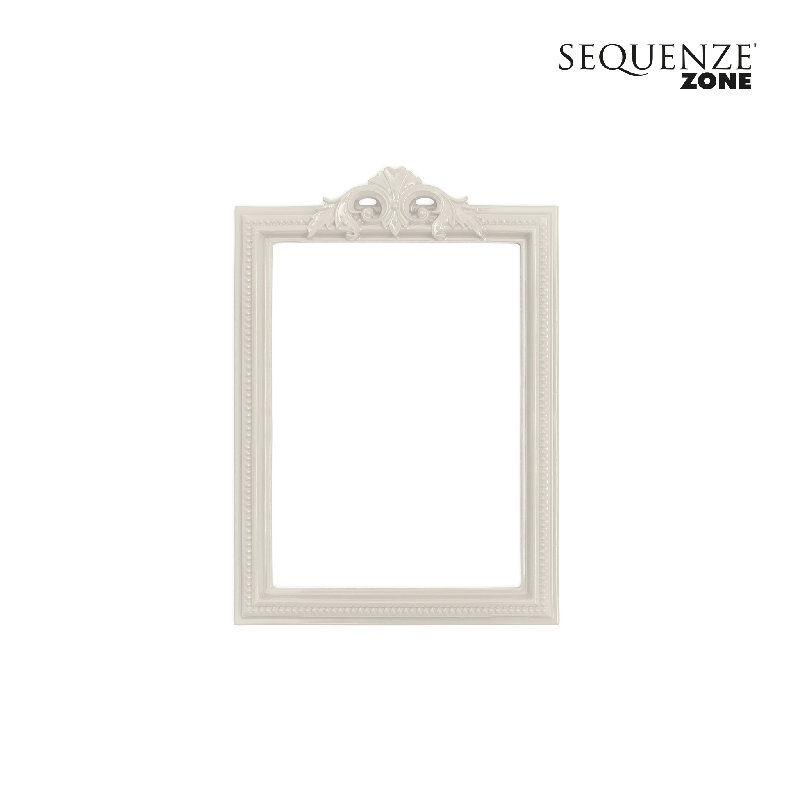 Embossed Picture Frame, White