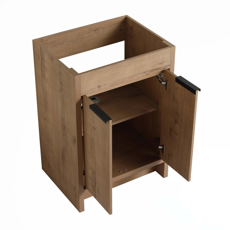 Meuble-lavabo autoportant avec lavabo en céramique