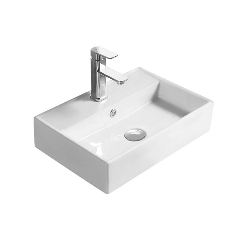 Nuie Vessels 505mm L x 355mm W White Vitreous China Rectangular Sink with Overflow