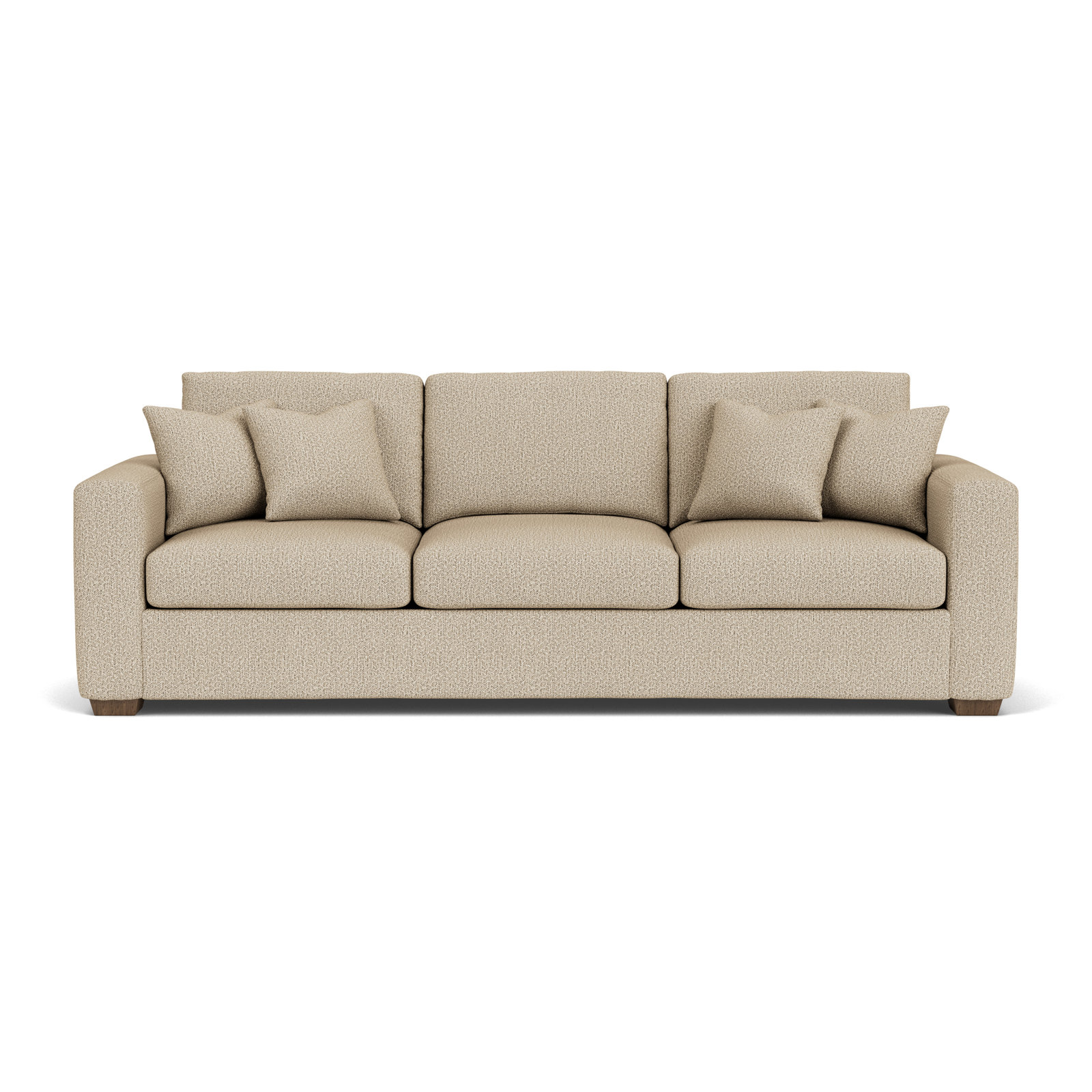Anaiza Sofa, Beige Polypropylene/Olefin, 37" H x 104" W x 41" D