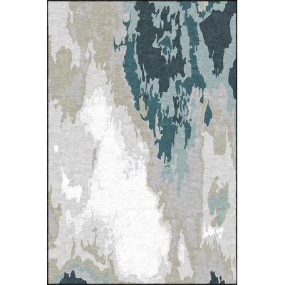 Abstract Patterned Woven Base And Washable Carpet