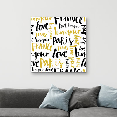 Bonjour paris - 32"x32" art on canvas