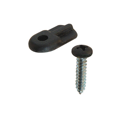 Prime-Line Flush Screen Clips with Screws, Plastic, Black