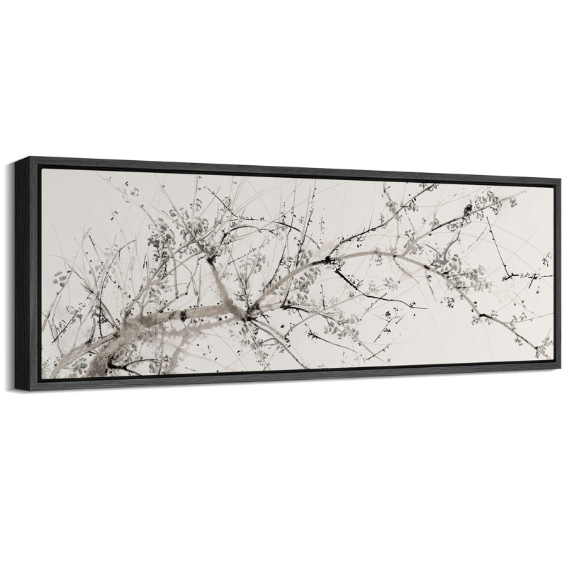 «Chinoiserie», encre minimaliste antique, décoration rétro, très grand, reproduction d'art, art mural, chambre à coucher