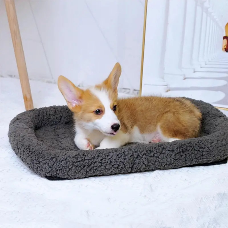 Dog Cat Bed Pet Mattress Mat Washable Foldable Warm Sleeping Cusion Gray, 2.8" H x 29" W x 21" D