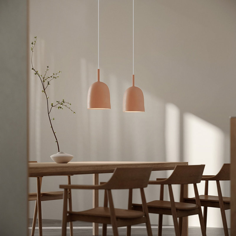Vessel Pendant Light, Blossom, 18.5'' H x 9'' W x 9'' D, White