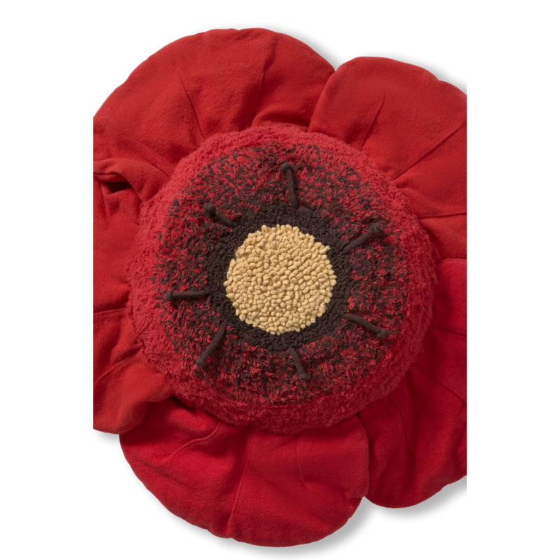 Floor Cushion Red Poppy
