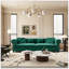 Canapé Chesterfield, canapé-lit gigogne 3 en 1 de 89 po, canapé-lit convertible, canapé-lit très grand, méridienne, canapé en velours 3 places avec repose-pieds mobile, design capitonné, vert
