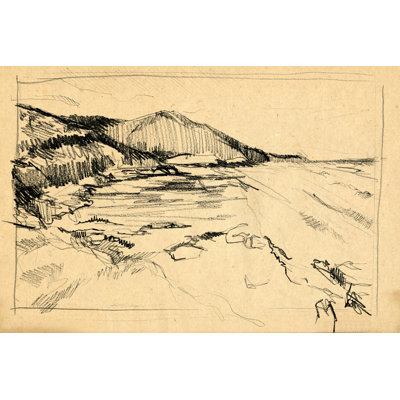 Sketched Cove II 1 Piece Wrapped Canvas Wall Art