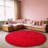  Red Round Shag Rugs, 5x5ft Soft Non-slip Fluffy Rug for Bedroom, Living Room, Teen Rooms Home Decor-555472347-560752771