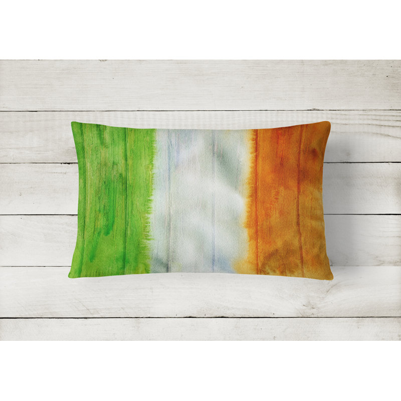 Drapeau irlandais sur coussin lombaire en bois