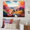 «Fantasy Food In Colorful Meadow 1», art mural prairie