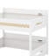 Lit superposé grand sur grand avec tablettes de rangement, prises de courant et ports USB, cadre de lit superposé en bois avec garde-corps-633511784