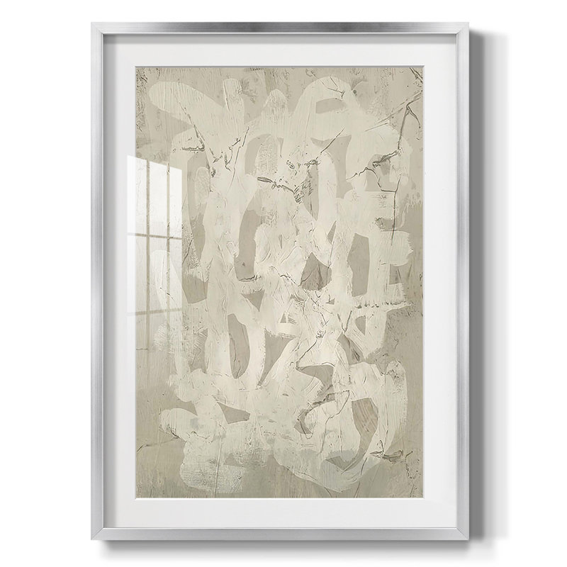 Impasto Artifact II -Framed Print, 25.5" H x 17.5" W, Silver