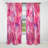 Abstract Curtain Panel, Pink Gemstone Pattern Blackout Decor - Pink Gemstones Fusion II-1778758069