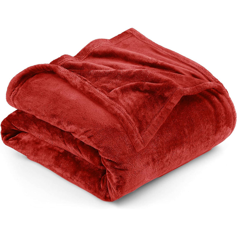 Prime Linens Weighted Throw Blanket, Single, Red