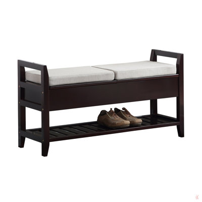 Vannes Espresso Storage Shoe Bench