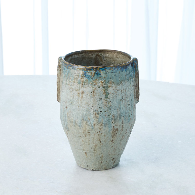 Ceramic Table Vase, 7.25" H x 5.5" W x 5" D